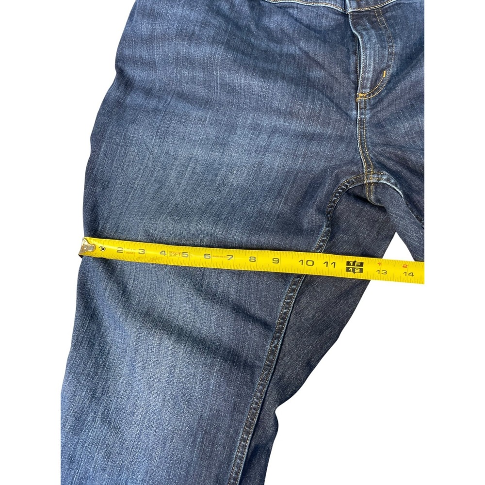 Duluth Trading Co Jeans Womens 24Wx31 Blue Denim Stretch Bootcut Leg Mid Rise - Picture 12 of 16